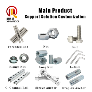 Tiges entièrement filetées en acier inoxydable/zinc/noir/acier au carbone XINMINGQI métriques M30-M80 - Product Image 5