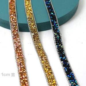 स्ट्रिप फैशन राइनस्टोन टेप ट्रिम रेसिन क्रिस्टल एसिन डिय जूते के लिए टेमिंग ट्रिमिंग - Product Image 2