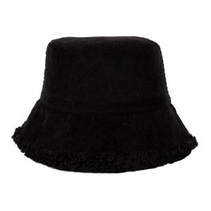 Corduroy <b>Warm</b> and Thickened Bucket <b>Hat</b> Winter Plush Unisex <b>Warm</b> <b>Hat</b> Customizable Reversible Bucket <b>Hat</b> - Product Image 3