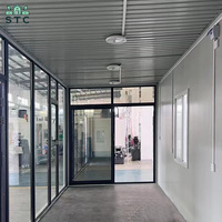 Maison modulaire en conteneur portable de luxe en fibre de verre personnalisée en Chine, prix raisonnable, 20 pieds, 40 pieds, panneau sandwich