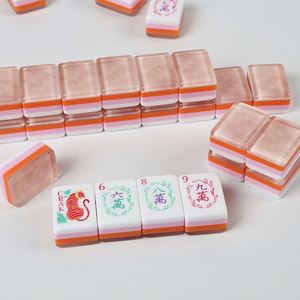 166pcs 30mm Mini American <b>Mahjong</b> <b>Set</b> 4 Layer Acrylic Crystal Colorful Transparent Tiles Lightweight Portable Travel Game <b>Set</b> - Product Image 3