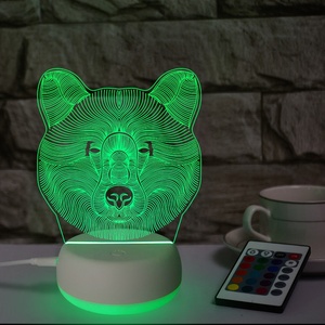 Lampara de ninos, lampe d'illusion 3D avec télécommande, lampe colorée alimentée par USB, cadeaux créatifs pour <span class=keywords><strong>la</strong></span> décoration intérieure - Product Image 3