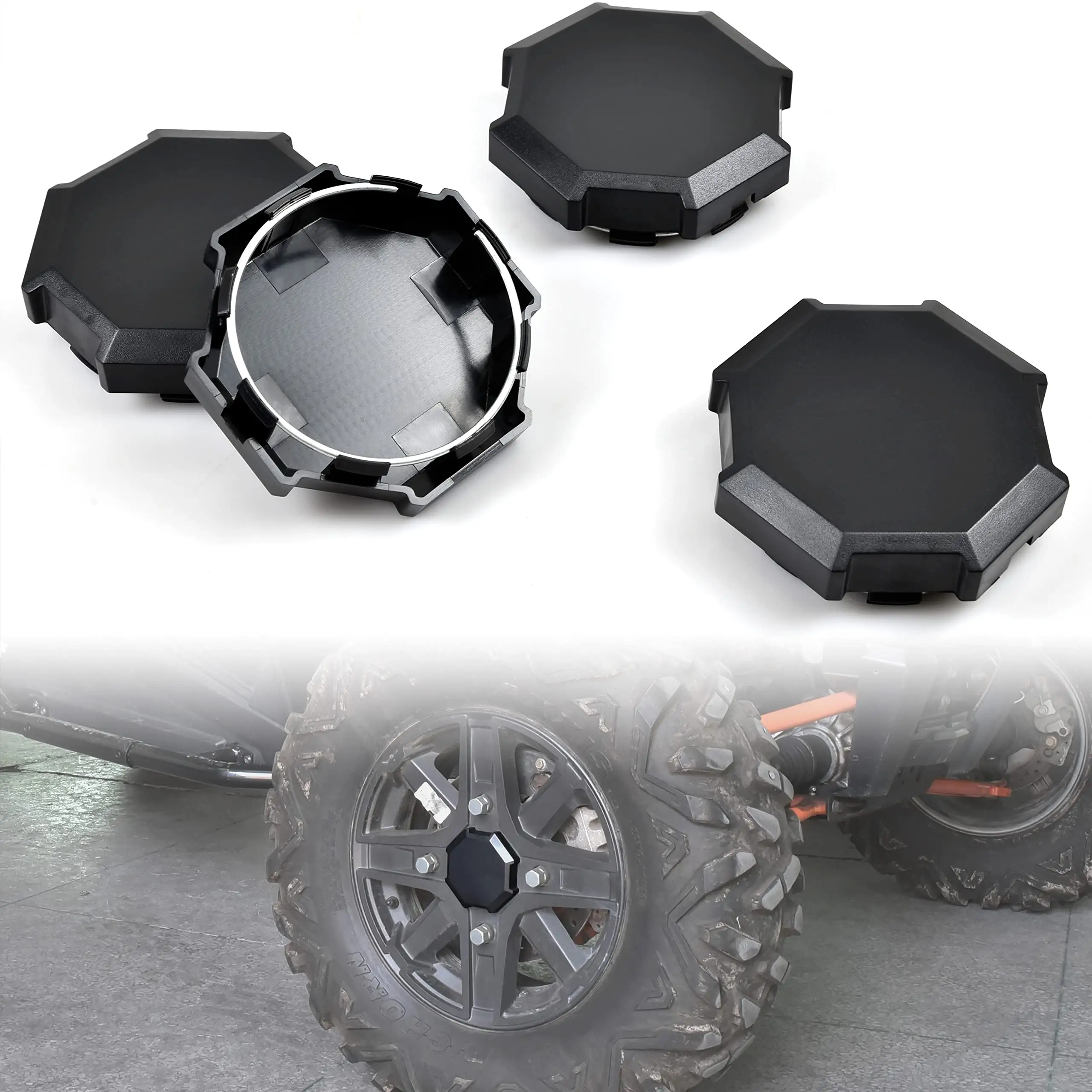 2024 Suministro de fábrica Insignia del emblema del coche Nuevas tapas de centro de rueda negras Tapacubos de llanta 82mm