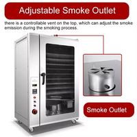 Four à fumage électrique portable pour la fabrication de produits alimentaires, de saucisses et de viande de poisson fumé - Machine commerciale pour la fumée du poisson