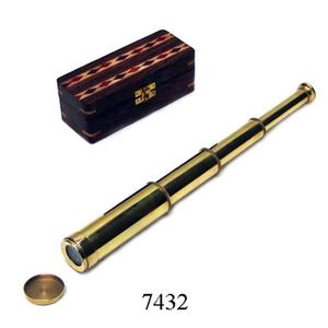 Telescopio astronómico de plata vintage de 15 pulgadas con caja de madera dura negra elegante, fabricantes y exportadores indios - Product Image 3