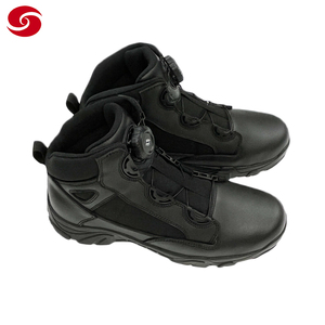 Chaussure tactique de randonnée en plein air botte d'entraînement imperméable EVA PU caoutchouc hommes en cuir chaussures d'opérations spéciales semelle intérieure en cuir chaussettes - Product Image 1