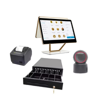 15.6 inç Hepsi Bir Arada POS Sistemi Taşınabilir POS Yazarkasa Terminali Perakende Mağazası Süpermarket için Kasiyer Bilgisayarı