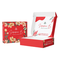 Boîte pliante en carton ondulé pour cadeaux, emballage en papier couleur imprimé sur mesure, boîte d'expédition postale