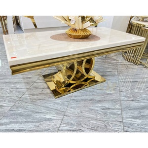 Muebles de Sala Xuanzhen, <span class=keywords><strong>Mesa</strong></span> de <span class=keywords><strong>Centro</strong></span> Italiana de Piedra, Metal Dorado, Estilo Nórdico, <span class=keywords><strong>Travertino</strong></span>, <span class=keywords><strong>Mesa</strong></span> de <span class=keywords><strong>Centro</strong></span> de Mármol Blanco de Lujo en Venta - Product Image 3