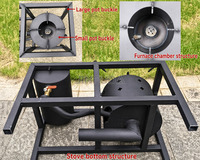 Brûleur à air forcé à faible résidu pour huile usagée, à combustion propre, pour extérieur, préparation alimentaire, cuisson, cuisinière à huile usagée