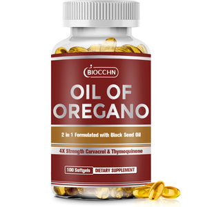 OEM Óleo de Orégano com Óleo De Semente Preta, Cápsulas De Óleo De Orégano Com Carvacrol E Tymoquinona, 2 em 1 Suplemento Para Saúde Imunológica - Product Image 1