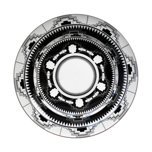 Set di Stoviglie in Ceramica Geometrica Bianca e Nera, Piatti in Porcellana, Servizio da Tavola all'Ingrosso, Stoviglie in Fine Bone China - Product Image 6