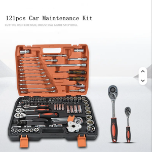 121pcs Auto Repair DIY Mechanic's Tool <b>Set</b> Quick Ratchet Wrench <b>Screwdriver</b> Sockets With <b>Bit</b> OEM Hard Case for Home Use SCK-121 - Product Image 6