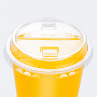 Couvercles en plastique PET semi-ouverts ZFCUP, anti-déversement, durables, pour boissons glacées, compatibles avec les gobelets de 89 mm, 95 mm et 98 mm.