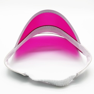 Casquette Pare-Soleil Transparente Rose Rétro en PVC – Style Années 90, Visière Vide pour Festivals, Raves et Mode Estivale - Product Image 3