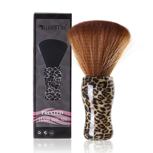 Cepillo para el cabello con estampado de leopardo WarMei, forma de paleta con cerdas de jabalí para cortar el cabello, afeitar y limpiar el cuello - Product Image 1