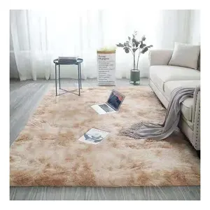 Shaggy Plain Carpet Fluffy Warm Soft Carpets and Rugs Beige Polyester Modern shaggy rug