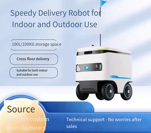 Robot de Entrega Autónomo Comercial para Interiores con Recogida por Código QR y Función de Ascensor, Carga Útil de 5 kg, 24 Horas de Autonomía para Entrega de Alimentos - Product Image 1