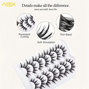ขนตาปลอม A-RIX 7 คู่ แบบ Wet Look ขนมิ้งค์เทียม เนื้อฟูเป็นช่อ ดูเป็นธรรมชาติ ขนตาหนา ขายส่ง รับผลิตแบรนด์ส่วนตัว - Product Image 4