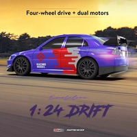 YT 1:24 Auto de Carreras RC 4WD de Alta Velocidad, Mini Auto de Control Remoto con Luces de Colores, Vehículo de Competición, Juguete para Niños