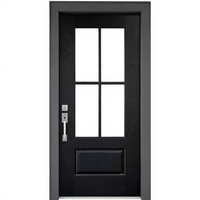 Porte intérieure en bois composite massif avec panneau sculpté, style classique, design personnalisé pour maison, porte en bois sur mesure