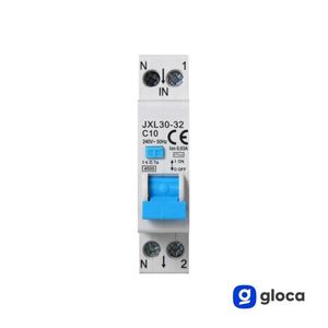 สวิตช์แม่เหล็กไฟฟ้า Jx30อัตโนมัติ, 1P + N 10A C10 220V DIN Rail Breaker สำหรับป้องกันไฟฟ้า - Product Image 4