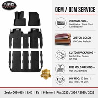 Tapis de sol de voiture 3D en TPE en gros pour Zeekr 009 LHD EV 6 places |   Ensemble complet imperméable avec tapis de coffre, fabricant OEM