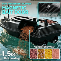 Bateau d'appâtage GPS V900 500m, équipement de pêche à la carpe, 40 points de repère, distributeur automatique d'appât pour poissons, sondeur de poissons, bateau pour pêcheurs