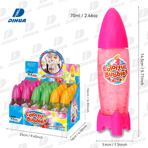 Soplador de burbujas de cohete, solución de burbujas de 70ML, juguete para niños, el mejor fabricante de burbujas para niños y niñas, diversión al aire libre, juegos de fiesta en el patio trasero - Product Image 4