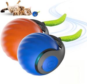 Jouet interactif intelligent moderne en plastique pour <span class=keywords><strong>chat</strong></span> d'intérieur, avec plume mobile pour la poursuite et la stimulation, roulement automatique à 2 vitesses, pour chats actifs - Product Image 2