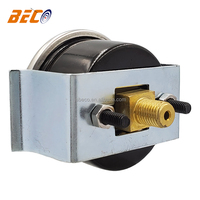 Beco 40mm 1Mpa Manomètre avec U Clamp Bourdon Tube Noir Boîtier en Acier Gaz Mmhg Manomètre