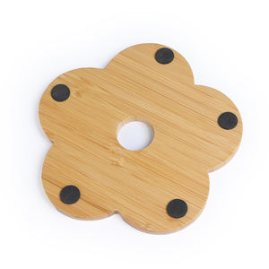 Подставки под кружки и подставки под напитки в форме цветов из бамбука ручной работы – экологичные, прочные, в азиатском дзен-дизайне из Гуандуна - Product Image 2