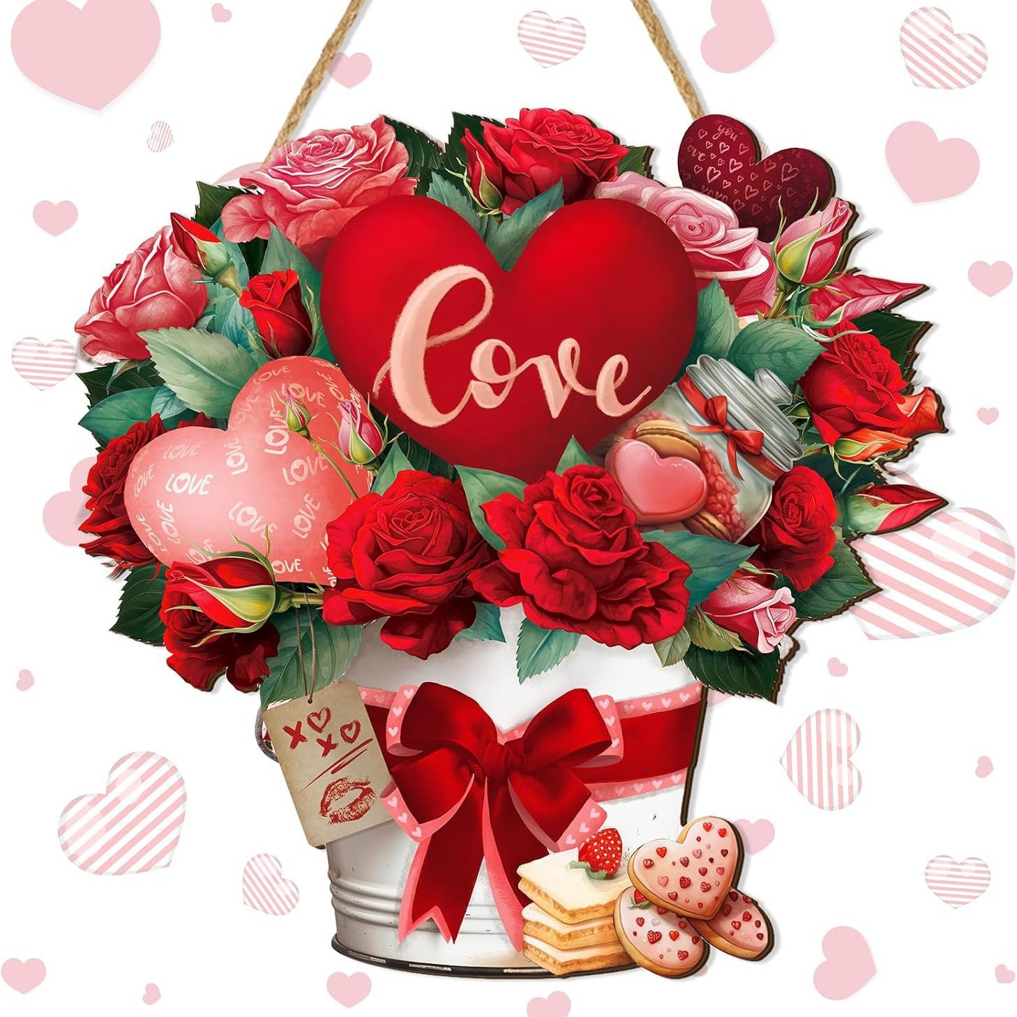 flores rojas 30*30cm