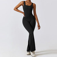 Combinaison de yoga moulante pour femme, combinaison de sport à haute élasticité, justaucorps, ensemble de fitness, body grande taille