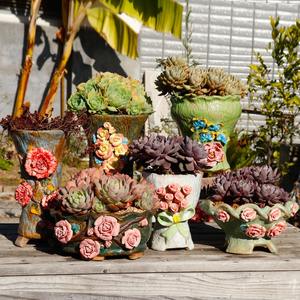 Old Trunk <span class=keywords><strong>Cliff</strong></span> Like Trunk High Trunk Maceta para flores suculentas - Product Image 3