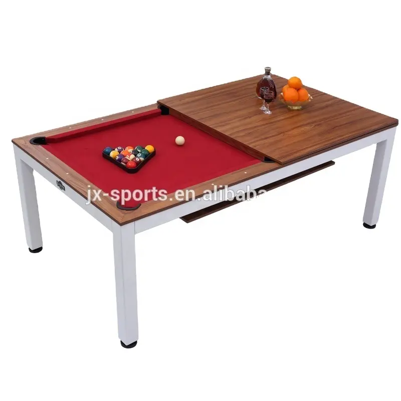 Hot Selling 7ft Multi Function Engineered Wood Metal Leg Cheap Pool Dining Table Home Use