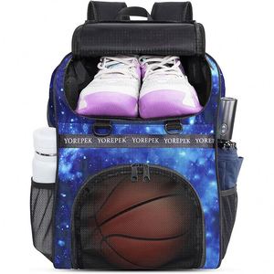 Basketball Backpack Large Sports Bag with Separate <b>Ball</b> Room & Shoes Compartment, Best for Volleyball, Soccer, Swim, Gym, Travel - Product Image 1