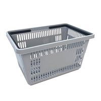 Panier d'épicerie en plastique couleurs personnalisées panier de transport en plastique de supermarché, paniers à main,