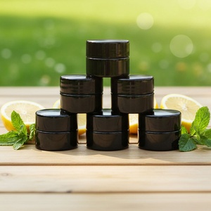 Envase de Vidrio Violeta de 5ml para Crema de Ojos, con Tapa de Plástico Negra, Color Personalizado, para Cuidado de la Piel, Disponible en Stock - Product Image 1