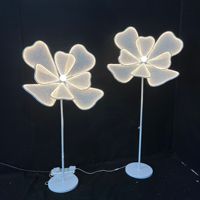 Accessoires de mariage et décorations d'événements festifs S708, ailes de papillon LED blanches, fleurs lumineuses électriques, lumières de mariage, décorations de scène