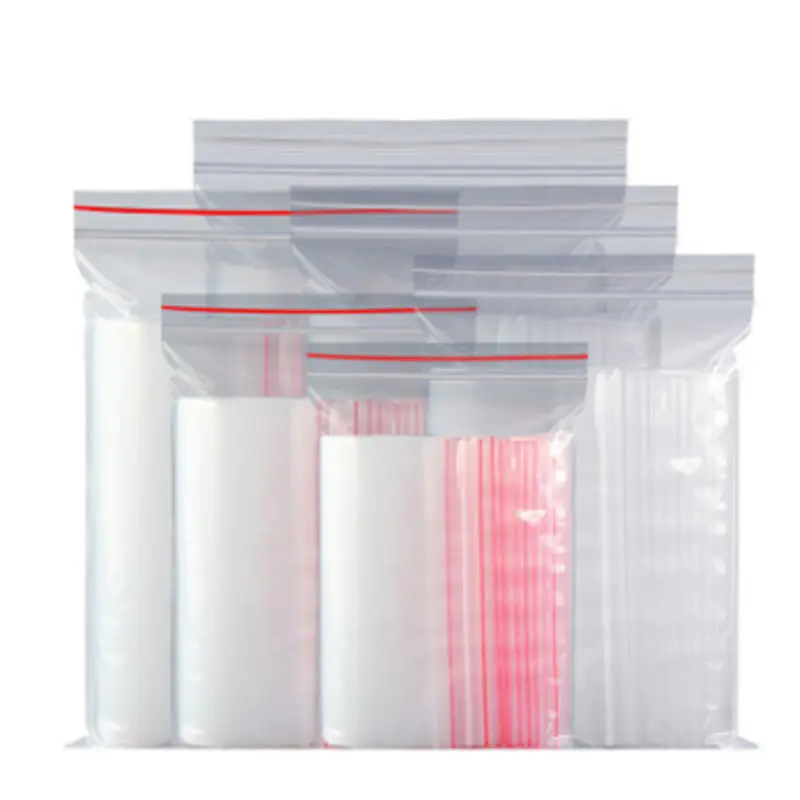 Vendas diretas da fábrica embalagem de plástico transparente para alimentos saco ziplock de osso transparente à prova d'água PE