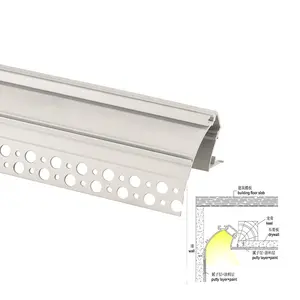 ALP127-RFor a casa plafoniera a strisce a barre con canale di estrusione da incasso per cartongesso gesso alluminio profilo Led