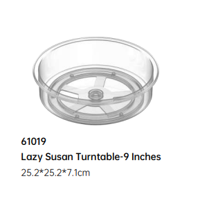 Organizador Giratorio Transparente de Plástico Clásico, Bandeja Giratoria para Cocina, Sala de Estar, Estante de Almacenamiento para Especias - Product Image 4