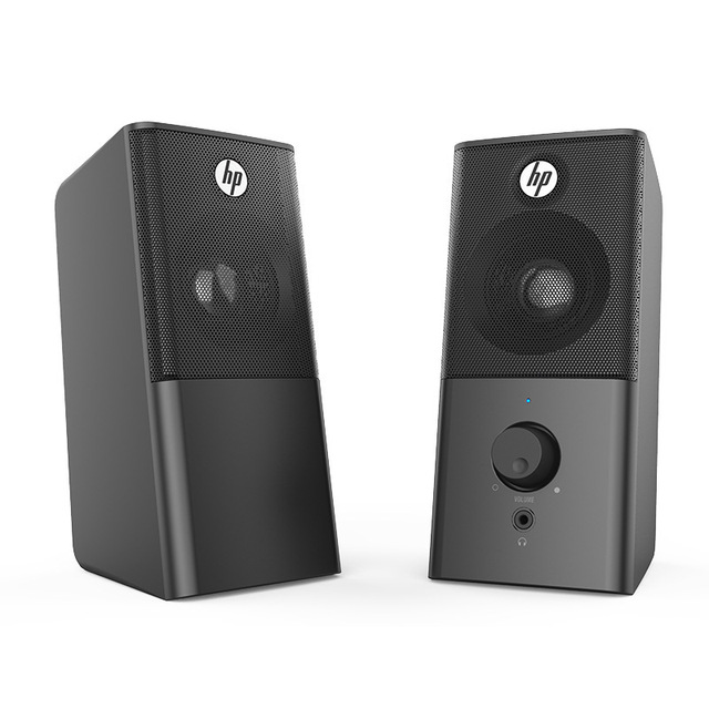 HP DHS-2101 Multimedia Computer Audio Wired Laptop Desktop Home Theatre RGB Battery Powered Speaker Bass
