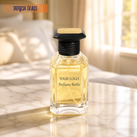 Flacon de parfum de luxe en verre facetté vide, rechargeable, vaporisateur pour Oud