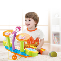 Multifunctional Kids Musical Instrument Toy Set Jazz Drum Keyboard Microphone Musical Toy Instrument