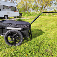 Remorque de camping pliable en acier inoxydable à 2 roues, remorquable, étanche, pour vélo, courses et extérieur, personnalisable OEM, réglable
