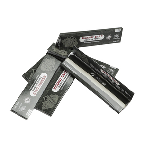 HermitCrab Black King Size 106X44mm Tobacco Leaves Ultra Thin Cigarette Rolling Paper For <b>Smoke</b> - Product Image 2