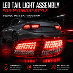 Conjunto de Luces Traseras LED BK para Hyundai <span class=keywords><strong>Santa</strong></span> <span class=keywords><strong>Fe</strong></span> 2006-2012, Luz de Freno con Señal de Giro Secuencial, Conexión Plug and Play - Product Image 1