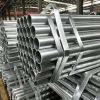 Tuyau en acier galvanisé à chaud de qualité supérieure, diamètres 1, 2, 3, 4, 6, 8 pouces, tube rond GI de 6 m pour travaux de construction